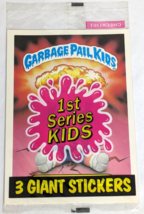 Sealed Pack 1986 Garbage Pail Kids Gpk Series 1 Jumbo 5x7&quot; Adam Bomb Giant Card - £155.77 GBP