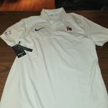 NEW with tags Philadelphia 76ers Nike Dri-Fit Polo Men&#39;s White shirt size Small  - £21.64 GBP