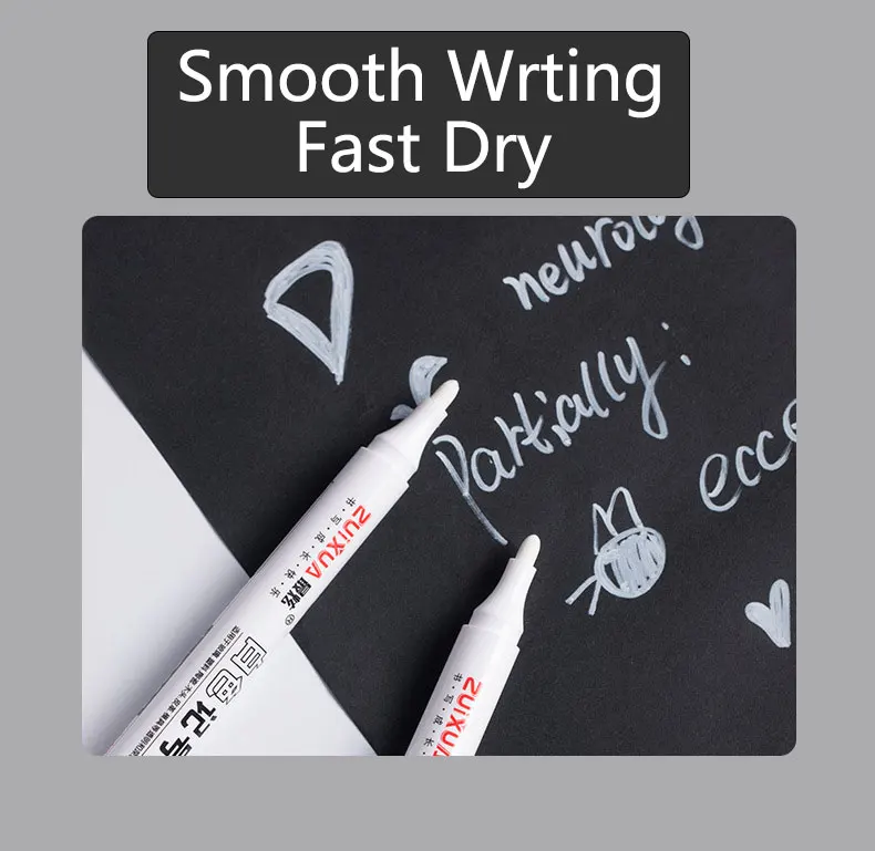 Play 1/3/5 Pcs White Marker Pens 2.0mm y Waterproof White Gel Pen DIY Graffiti S - £15.67 GBP