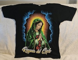 OUR LADY OF GUADALUPE ROSE FLOWER PRAY REYNA DEL CIELO QUEEN OF HEAVEN T... - $11.27