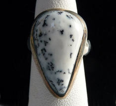 Sterling Silver Ring with Dendritic Opal Gemstone by Cynthia Grant (#11246) - £35.97 GBP