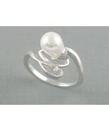 925 Sterling Silver Pearl Gemstone Handmade Statement Ring Her Party Wea... - $64.67