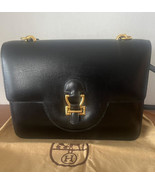 XLT Auth HERMES Black Box Leather 25cm Sandrine Convertible Shoulder Str... - $5,433.38 CAD