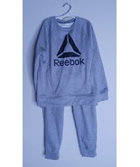 REEBOK Gray Long Sleeve Sweatshirt And Jogger Pant Set Youth Boys Size M... - $291.49 MXN