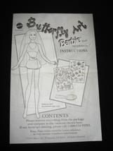 Barbie fashion doll instructions Mattel Butterfly Art insert with vintage photos - £2.33 GBP