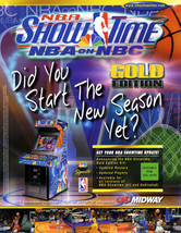 NBA Showtime NBA On NBC Gold Edition Arcade Game FLYER Basketball Vintage Retro - £10.49 GBP
