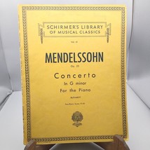 Vintage Sheet Music, Mendelssohn Concerto in G Minor for the Piano Op 25 - £9.85 GBP