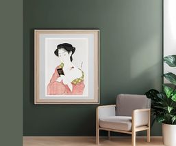 Japanese Woman Applying Powder Vintage Goyo Art Poster Print 20 x 28 in - £27.61 GBP