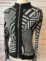 Joseph Ribkoff Full Zip Jacket size 8 Womens Abstract Cardigan Sweater B... - $36.10