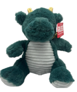 Russ Green Corduroy Dragon Plush Toy 9&quot; Gold Wings Stuffy Jazzwares Plus... - $275.11 MXN