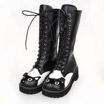 Women platform punk cosplay shoes lady lolita Boots woman Mid heels boots wedges - £153.14 GBP