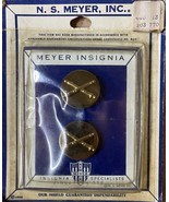 Vintage Pin Button Crossed Artillery Cannon Insignia N.S Meyer Inc New Y... - $903.83 MXN