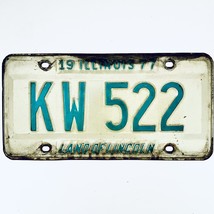 1977 United States Illinois Land of Lincoln Passenger License Plate KW 522 - €10,23 EUR