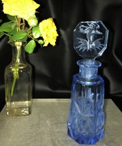 Ultra Blue Beauty Art Deco Scent Bottle - £35.55 GBP