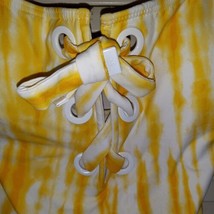 Michael Kors Swimsuit Size 10 Yellow White Wavy Stripe Saffron Tie Dye Swim NEW - £27.49 GBP