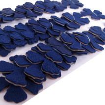 Blue Leather Suede Die Cut Flowers - £9.59 GBP