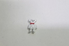 Origami Owl Charm Special Edition (New) Teddy Bear - White Bear W/ Red Bow - £10.14 GBP