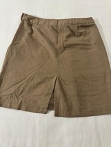 Cato Women's Brown Side Zipper Rear Slit Pull-On Skirt Size 14 Measured Waist 34 image 2