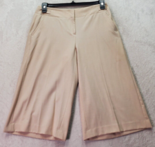 Rafaella Capri Pants Womens Petite 10 Tan Polyester Flat Front Adjustable Waist - £13.34 GBP