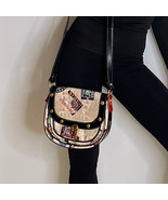 Embossed Patent AND Printed leather Designer messenger Bag Italian - €619,88 EUR