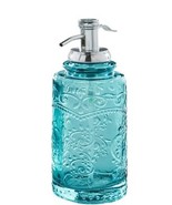 Pioneer Woman ~ Embossed Vintage Style Glass ~ AMELIA ~ TEAL ~ Soap Disp... - $654.29 MXN