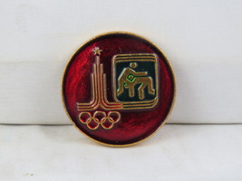Summer Olympic Games Pin - 1980 Moscow Wrestling - Stamped Pin - £11.81 GBP