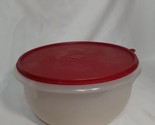 Red Tupperware Lid Seal (230) &amp; Bowl (272),  4.5&quot; T x 9&quot; , Sheer &amp; Red - £9.15 GBP