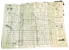 1975 Iowa Worth County Bicentennial Map Vintage Ephemera Street Advertis... - $7.87