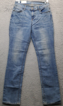 Old Navy Jeans Womens Size 2 Blue Curvy Denim Mid Rise Flat Front Straig... - £13.80 GBP