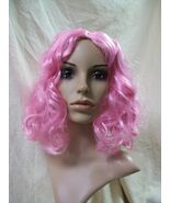 Pastel Pink Wavy Flapper Wig Bob Games Chaperone Effie Escort Party Girl... - €12,70 EUR