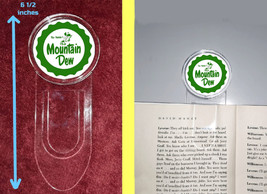 Mt Mountain Dew Retro Ad Bookmark Sturdy Plastic Two Sided Book Mark - $9.59