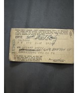 Pennsylvania Motor Vehicle Operator&#39;s Card 1947 - $196.06 MXN