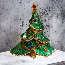 Vintage Christmas Tree Brooch Pin - $12.72