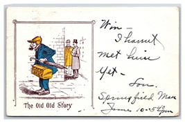 Comic Old Hillbilly in City Gold Brick In Bag The Old Old Story UDB Postcard S2 - £4.63 GBP