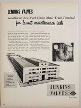 1950 Print Ad Jenkins Valves New York Union Motor Truck Terminal Port Authority - £11.93 GBP
