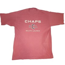 Ralph Lauren Chaps T-Shirt Adult X-Large Gray Red Chaps RCL Spelled Out ... - £7.17 GBP