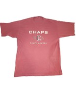 Ralph Lauren Chaps T-Shirt Adult X-Large Gray Red Chaps RCL Spelled Out ... - £7.22 GBP