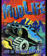 Mud Life is Better Jeep Off Road Rock Bog Garage Shop Wall Décor Metal T... - £12.40 GBP