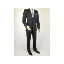 Men's Suit Wool Cashmere Georgio Cosani Two Buttons 910-04 Gray Pinstripe image 5