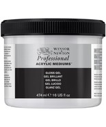 Winsor &amp; Newton Professional Acrylic Medium Gloss Gel, 474ml - £40.37 GBP