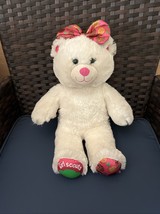 Build A Bear Girl Scout Cookies White Teddy Bear Plush Hairbow Pink Nose... - €16,05 EUR