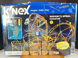 K'NEX Serpent's Spiral Coaster 1118 Pcs. 5' Tall Building Set (99% Complete) - £19.98 GBP