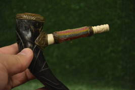 Pipe - Pipe of a horn,Hand made pipe,Ritual pipe,Unique pipe - $155.00