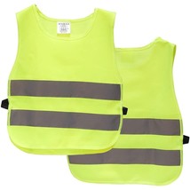 2-Pcs Kids Reflector Vests, Outdoor Night Activity, Construction Worker Costume - £12.44 GBP