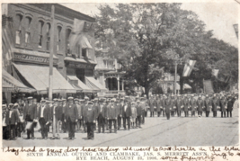 1906 Rye New York Merritt Clambake Parade Westchester Port Chester Postcard - $103.43