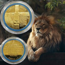 Christian Challenge Coin: Lion of Judah, Inspirational Verse - $17.99