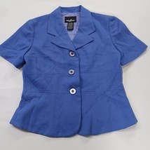 Positive Attitude RN#55126 Women's Blue 3-Button Blazer Jacket Size 4 Petite image 10