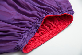 Purple Floor Length Chiffon Skirt Women Plus Size Maxi Chiffon Skirt image 8