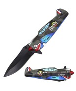 BOOK# 441 - Spring Assist Folding Knife Kittyhawk WWII Fighter Plane - $27.72