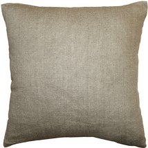 Tuscany Linen Natural Throw Pillow 17x17, with Polyfill Insert - £27.93 GBP